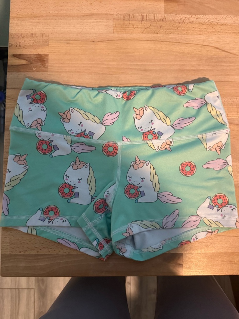 FLEO Unicorn Donut Shorts Women’s Medium CrossFit Booty Shorts